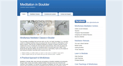 Desktop Screenshot of meditationinboulder.com